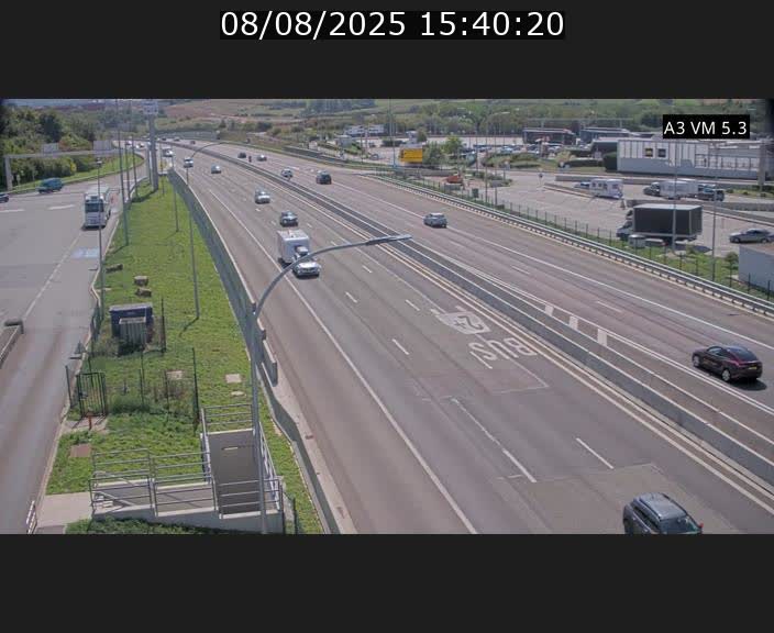Traffic live webcam Luxembourg Aire de Berchem - A3 - BK 5 - direction France