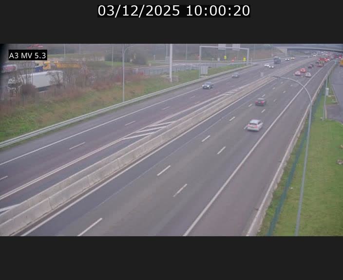 Webcam à l'Aire de Berchem au Luxembourg sur l'A3. Vue orientée vers la France