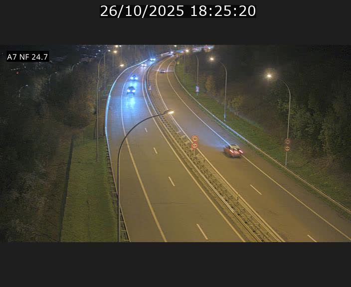 Caméra trafic Luxembourg - A7, Schieren direction Mersch