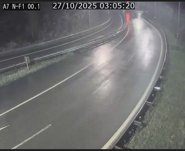 Webcam autoroute Luxembourg A7 située dans la sortie 1 Waldhof, vers la N11, avant le Tunnel Stafelter