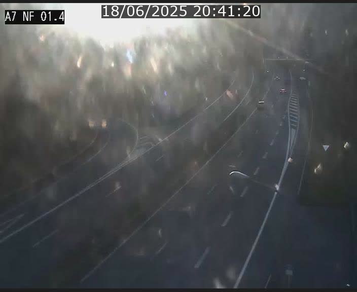 Caméra autoroute Luxembourg A7 - Echangeur Waldhaff - direction Tunnel Stafelter