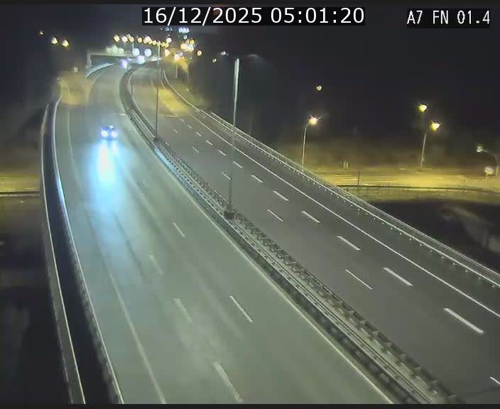 Caméra autoroute Luxembourg A7 - Tunnel Stafelter - direction Echangeur Grünewald
