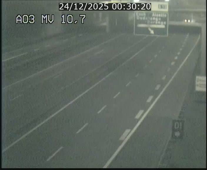 Traffic live webcam Luxembourg Croix de Bettembourg - A3 - BK 10.7 - direction France