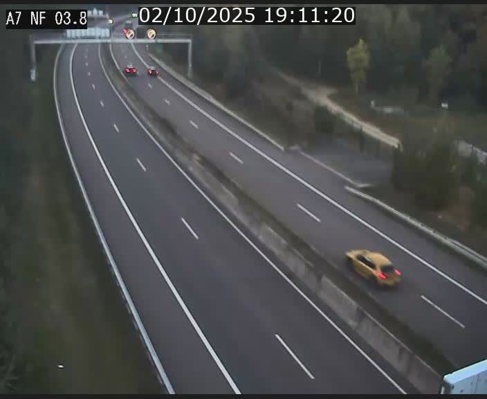 Webcam autoroute A7 au Luxembourg à la sortie du Tunnel Stafelter vers le Nord