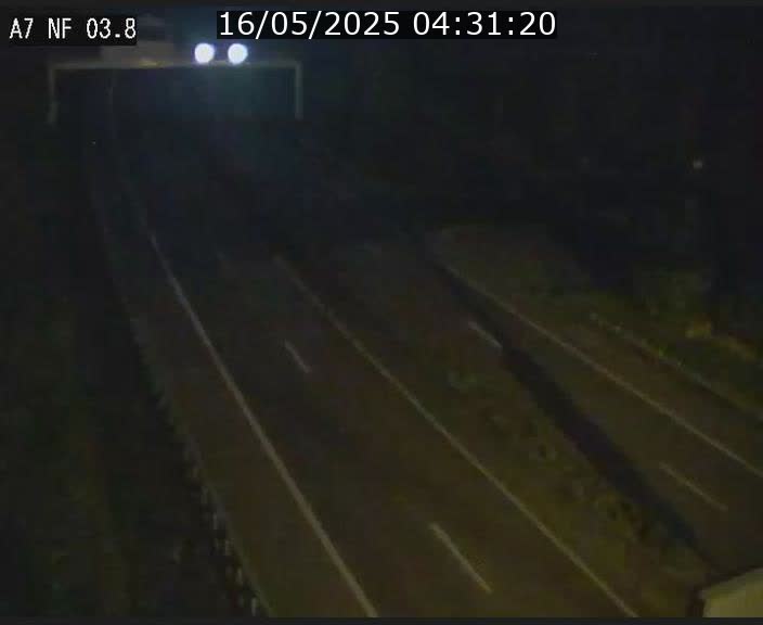 Webcam autoroute A7 au Luxembourg à la sortie du Tunnel Stafelter vers le Nord