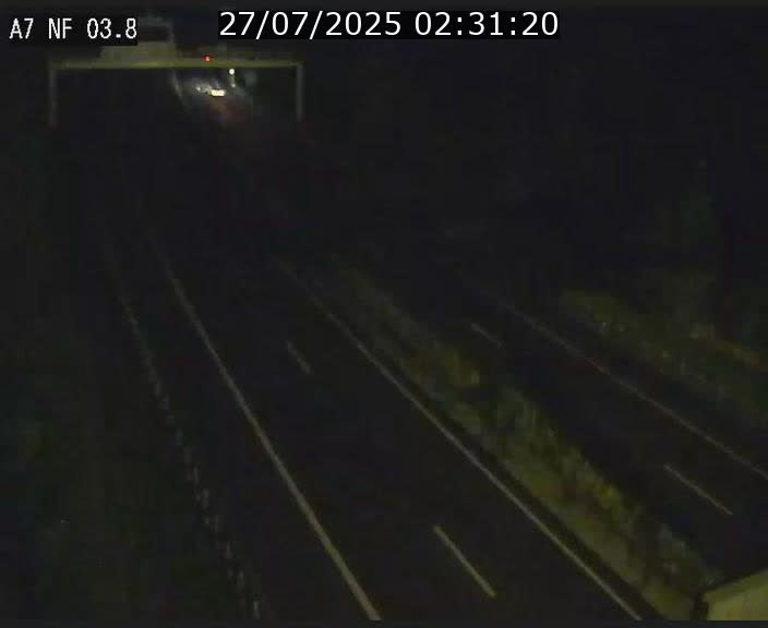 Webcam autoroute A7 au Luxembourg à la sortie du Tunnel Stafelter vers le Nord
