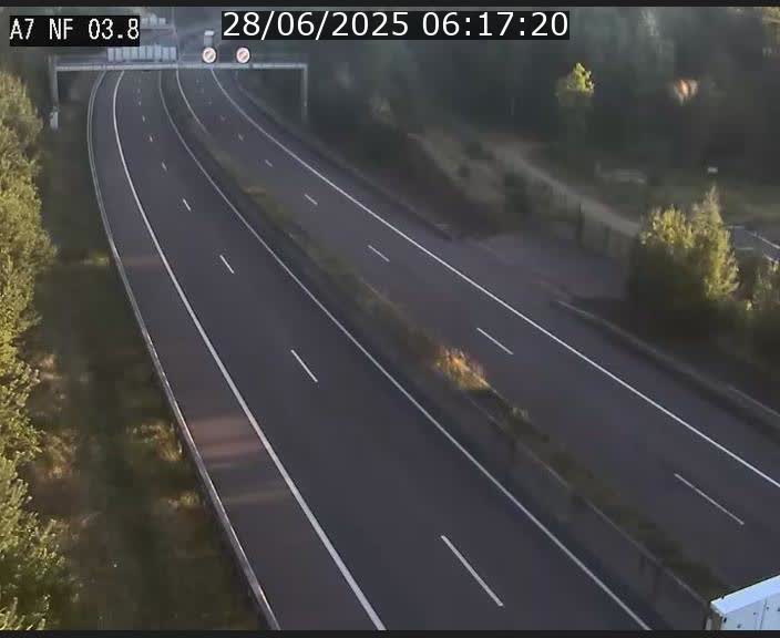 Webcam autoroute A7 au Luxembourg à la sortie du Tunnel Stafelter vers le Nord