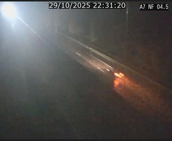 Caméra autoroute Luxembourg A7 - Passage à gibier Rëngelbour - direction Tunnel Grouft