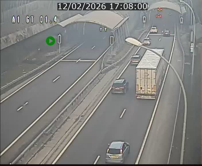 Traffic live webcam Luxembourg Hesperange - A1 direction Kirchberg - BK 1.4