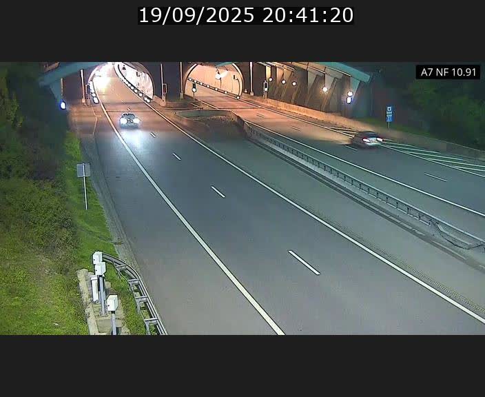 Caméra trafic Luxembourg - A7, Tunnel Gousselerbierg, entrée sud, direction Mersch