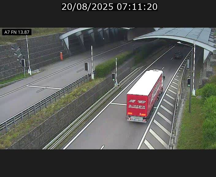 Caméra trafic Luxembourg - A7, Tunnel Gousselerbierg, entrée nord, direction Lorentzweiler