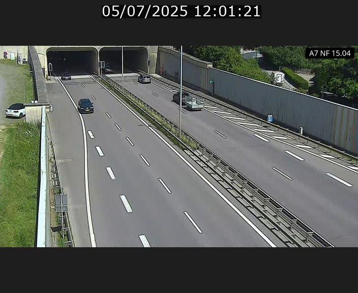 Caméra trafic Luxembourg - A7, Tunnel Mersch, entrée sud, direction Ettelbruck