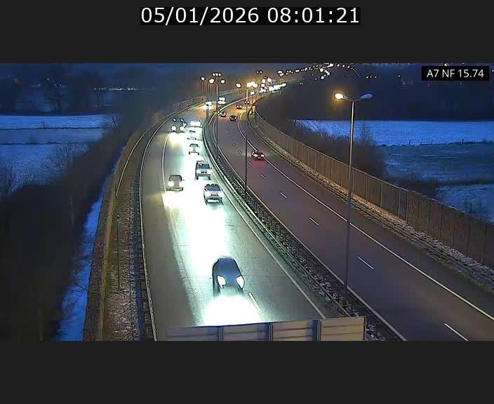 Caméra trafic Luxembourg - A7, Tunnel Mersch, entrée nord, direction Lorentzweiler
