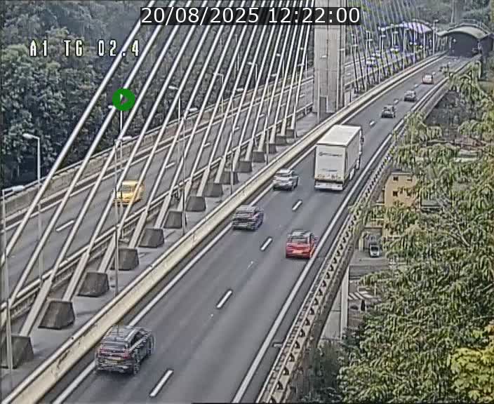 Traffic live webcam Luxembourg Sandweiler - A1 direction Luxembourg-ville - BK 2.4