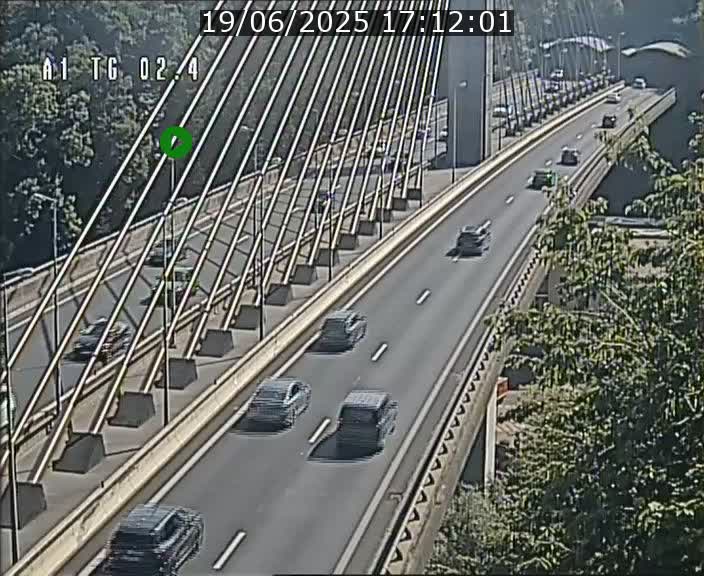 Traffic live webcam Luxembourg Sandweiler - A1 direction Luxembourg-ville - BK 2.4