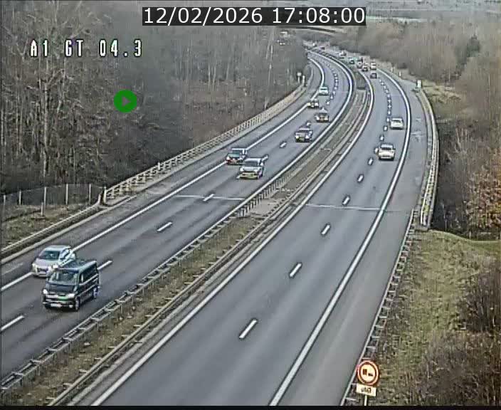 Traffic live webcam Luxembourg Itzig - A1 direction Sandweiler - BK 4.3