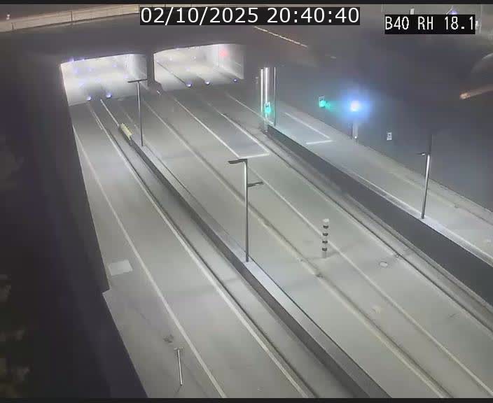 Webcam sur la route de contournement d'Esch-Belval avant le tunnel Central Gate au niveau de la porte de France et du radar fixe