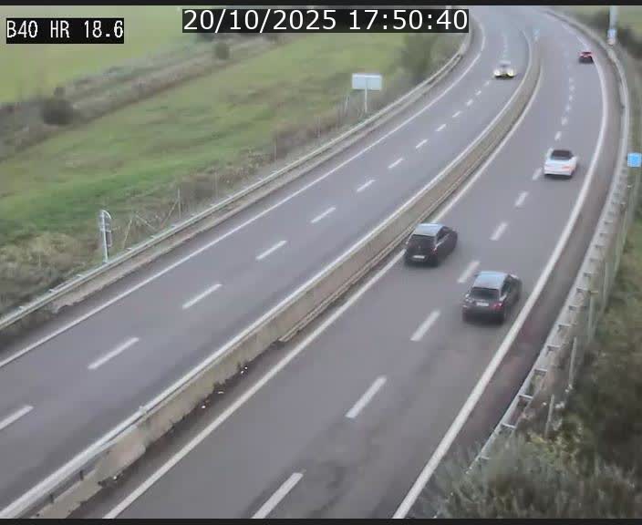 Webcam sur la route de liaison entre Micheville et Esch-Belval à la frontière entre le Luxembourg et la France. Vue orientée vers la Lorraine.