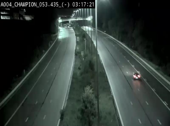 Webcam E411 à Champion, à proximité de Namur. Vue orientée vers Bruxelles