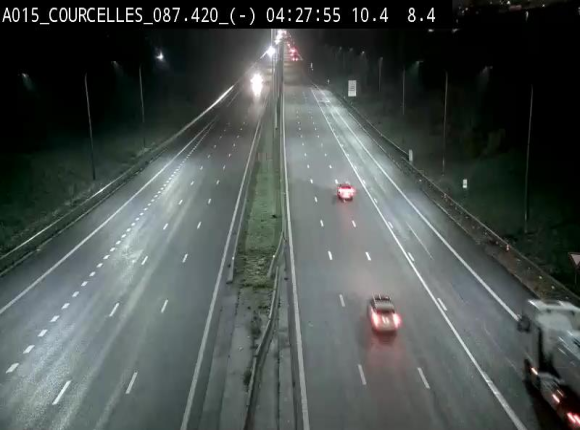 Webcam autoroute Belgique - Viesville - E42 direction Mons - BK 84.35