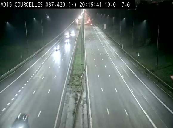Webcam autoroute Belgique - Viesville - E42 direction Mons - BK 84.35