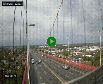 Webcam autoroute sur le périphérique de Bordeaux (A630) au nord de la ville. Caméra située sur le Pont d'Aquitaine.