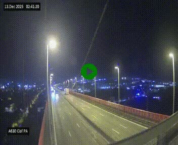 Webcam autoroute sur le périphérique de Bordeaux (A630) au nord de la ville. Caméra située sur le Pont d'Aquitaine.
