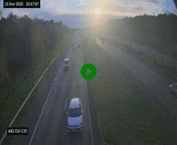 Webcam autoroute A63 en périphérie de Bordeaux au sud-est de la ville, en provenance du bassin d'Arcachon. Vue orientée vers Bordeaux