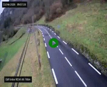 Webcam dans les Pyrénées Atlantique au niveau du col d'Urdos et du fort du Pourtalet sur la N134, en direction du Col et du tunnel du Somport, à 765 mètres d'altitude