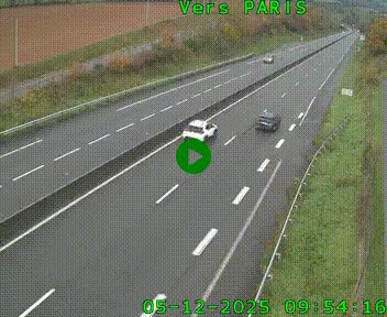 Caméra routière sur l'autoroute A20 à Saint-Hilaire-Bonneval, au sud de Limoges. Vue orientée vers Paris