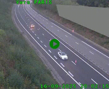 Caméra routière sur l'autoroute A20 à Saint-Pardoux-l'Ortigier, à la jonction avec l'A89. Vue orientée vers Paris