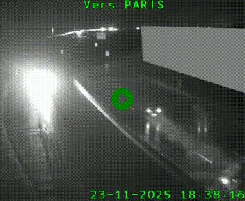 Caméra routière sur l'autoroute A20 à Brive-la-Gaillarde, à la jonction avec l'A89. Vue orientée vers Paris
