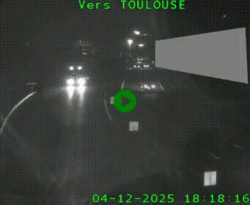 Caméra routière sur l'autoroute A20 à Noailles, en périphérie de Brive-la-Gaillarde. Vue orientée vers Toulouse