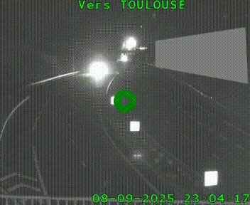 Caméra routière sur l'autoroute A20 à Noailles, en périphérie de Brive-la-Gaillarde. Vue orientée vers Toulouse