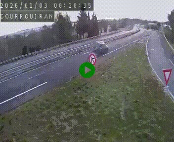 Caméra routière France - N109, Courpouiran - La plaine, en direction de Clermont l'Hérault, à la sortie de Montpellier