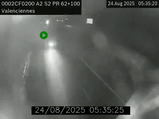 Webcam autoroute A2 à Valenciennes. Vue orientée vers Maubeuge et Mons (Belgique)
