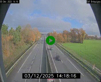 Webcam sur le périphérique de Rennes (N136) à hauteur du quartier Bréquigny, au sud de la ville