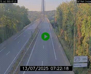 Webcam sur la N165 après le Pont de l'Iroise, à l'entrée de Brest