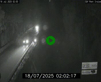 Webcam sur la N165 après le Pont de l'Iroise, à l'entrée de Brest