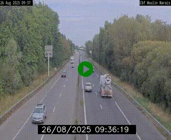 Webcam sur le périphérique de Nantes (N844) entre la Porte de Saint-Luce et la Porte d'Anjou, à l'est de la ville