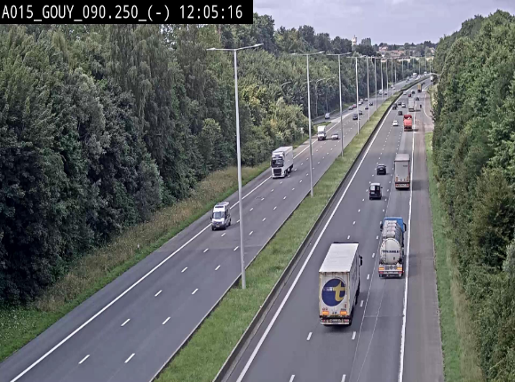 Webcam autoroute Belgique - Gouy-lez-piéton - E42 - BK 90.3
