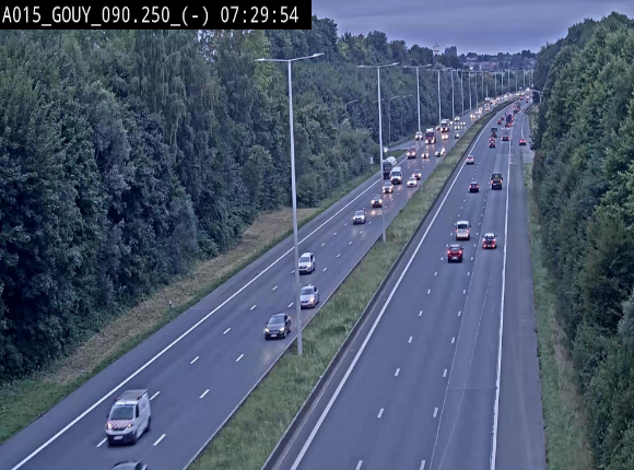 Webcam autoroute Belgique - Gouy-lez-piéton - E42 - BK 90.3