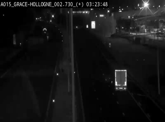 Webcam E42/A15 à Grâce-Hollogne, à proximité de la jonction avec l'A604. Vue orientée vers Namur