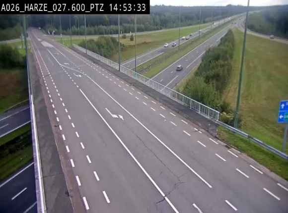 Caméra autoroute Belgique - Sougné-Remouchamps,E25 direction Luxembourg