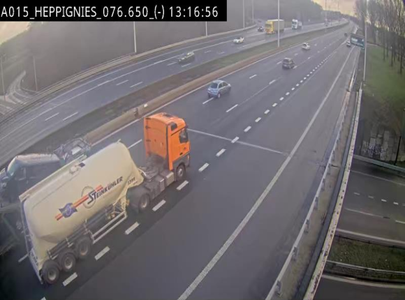 Webcam autoroute Belgique - Heppignies - E42 direction Namur - BK 76.4