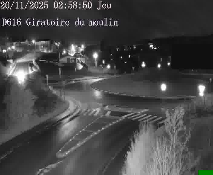 Webcams sur la D616, sur le contournement d'Audun-le-Tiche. Vue orientée vers le rond-point du Moulin, en provenance du Luxembourg
