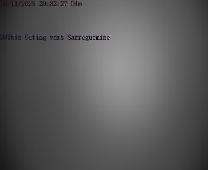 Webcam installée le long de D31bis (France) à Oeting, pointée vers Sarreguemines, utile pour suivre précisément les conditions de trafic.