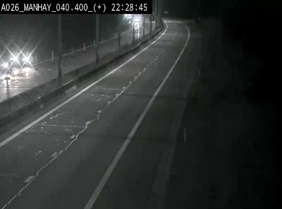 Webcam autoroute A26/E25 à hauteur de Manhay, avant la jonction avec la N651 en direction de Luxembourg - BK 40.4