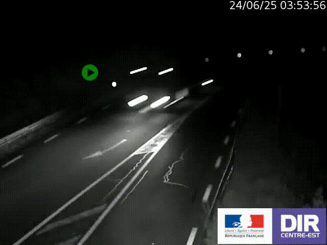 Webcam sur le col Pin Bouchain, vue orientée vers Roanne, en provenance de Lyon sur la nationale 7 (N7)