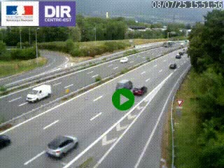 Webcam sur la Nationale 201 à hauteur de la sortie Chambéry-Nord, avant à la jonction entre l'A41 et l'A43, en direction de Lyon